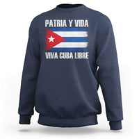 Patria y Vida Cuba Libre Sweatshirt Freedom Patriotic Cuban Flag