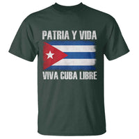 Patria y Vida Cuba Libre T Shirt Freedom Patriotic Cuban Flag