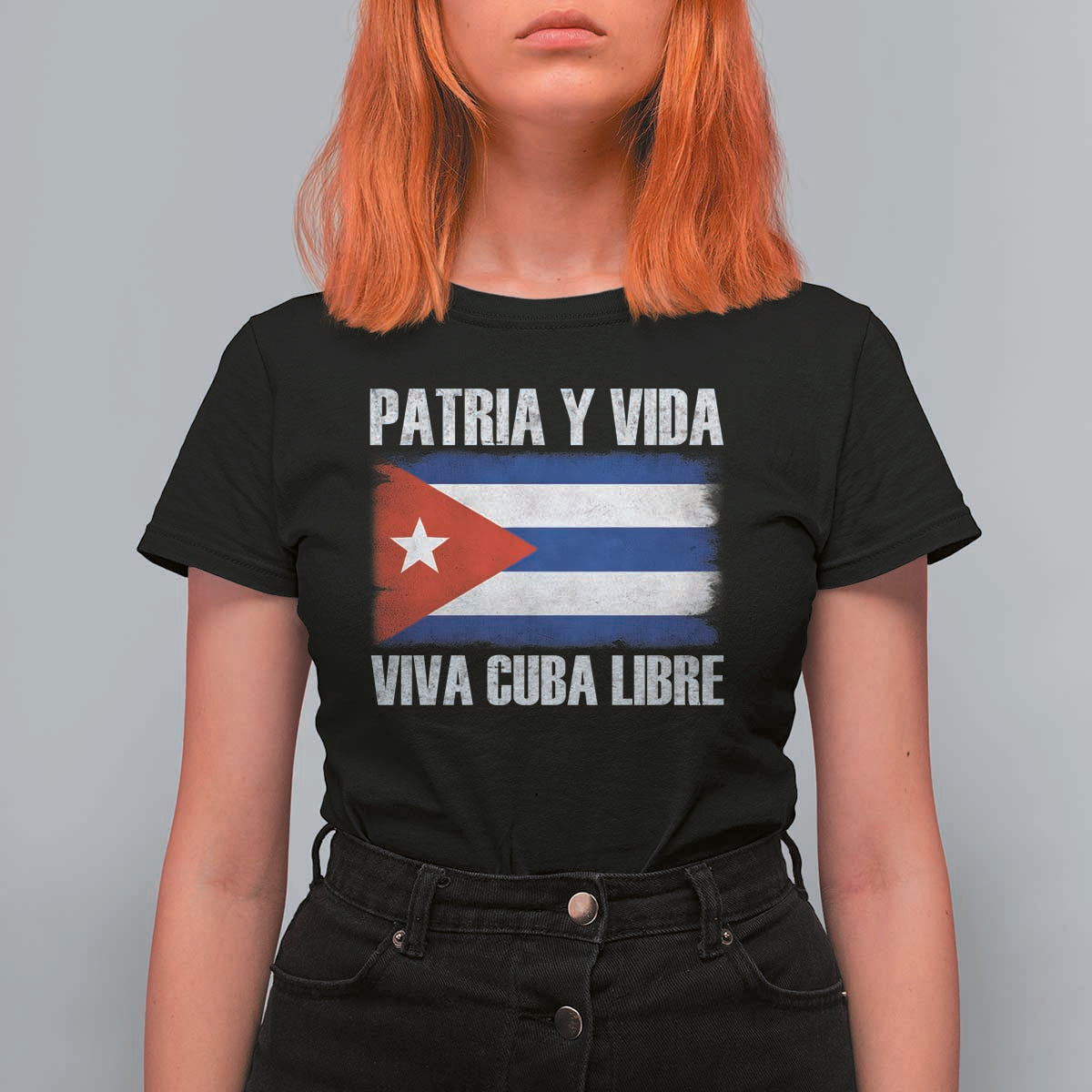 Patria y Vida Cuba Libre T Shirt For Women Freedom Patriotic Cuban Flag