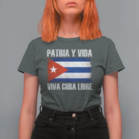 Patria y Vida Cuba Libre T Shirt For Women Freedom Patriotic Cuban Flag
