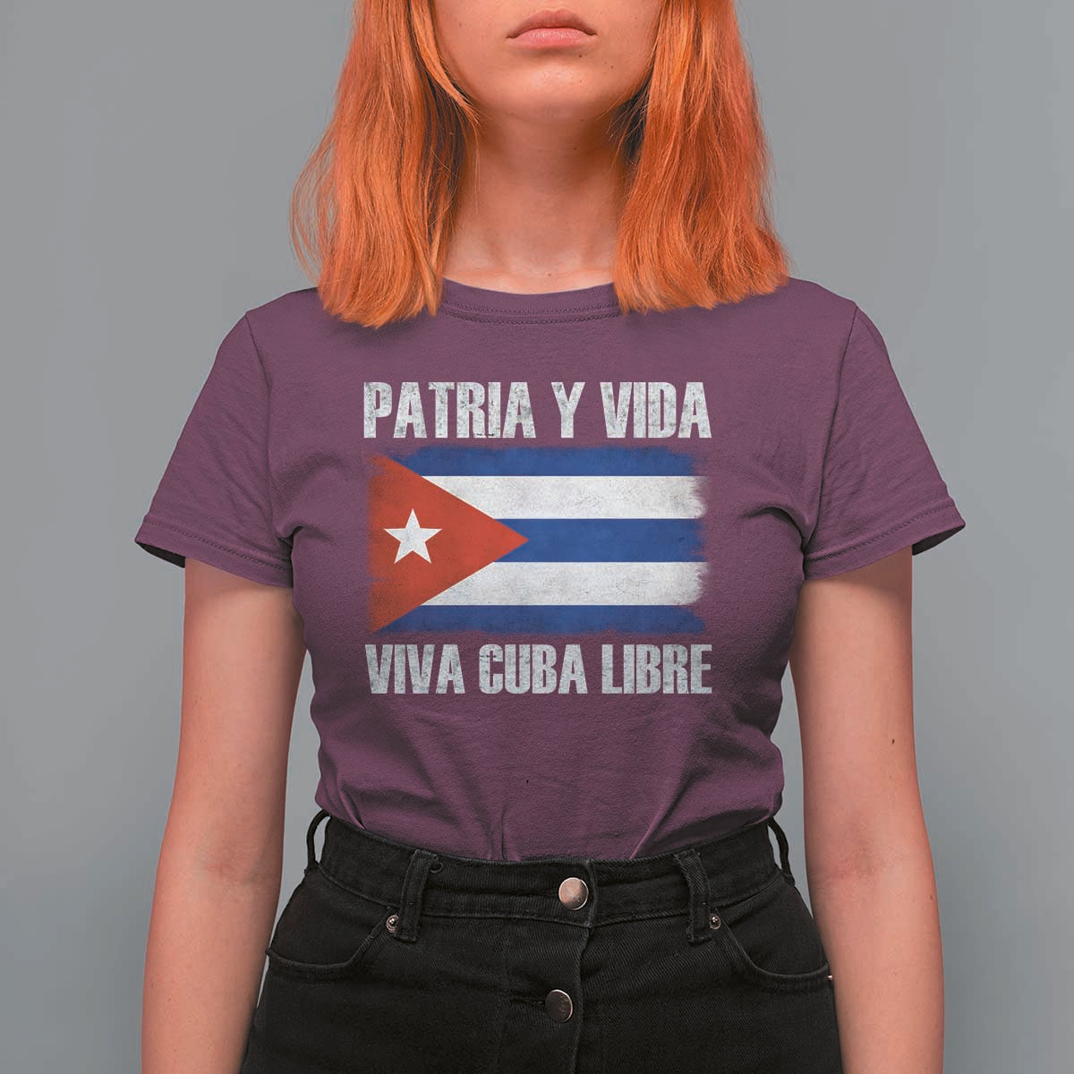 Patria y Vida Cuba Libre T Shirt For Women Freedom Patriotic Cuban Flag