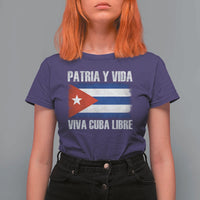 Patria y Vida Cuba Libre T Shirt For Women Freedom Patriotic Cuban Flag