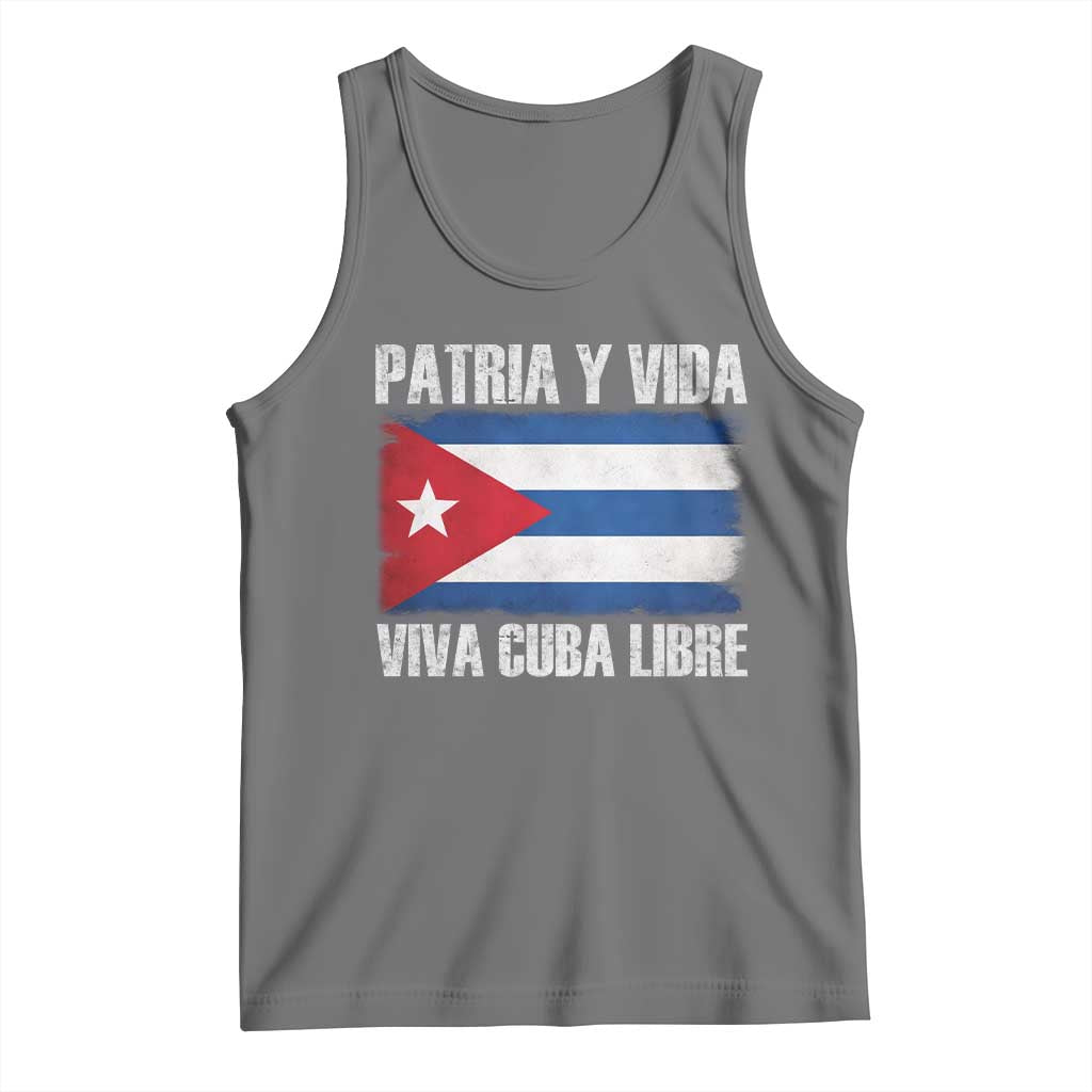 Patria y Vida Cuba Libre Tank Top Freedom Patriotic Cuban Flag