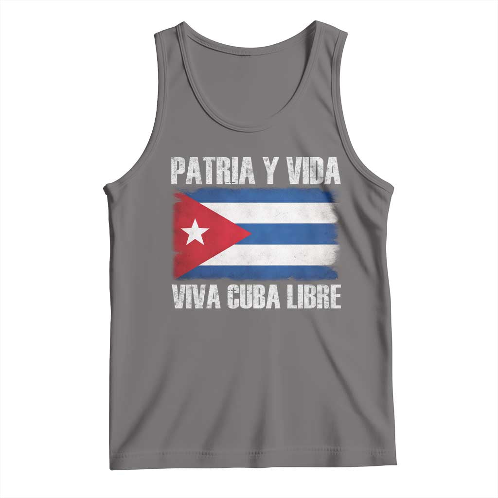 Patria y Vida Cuba Libre Tank Top Freedom Patriotic Cuban Flag