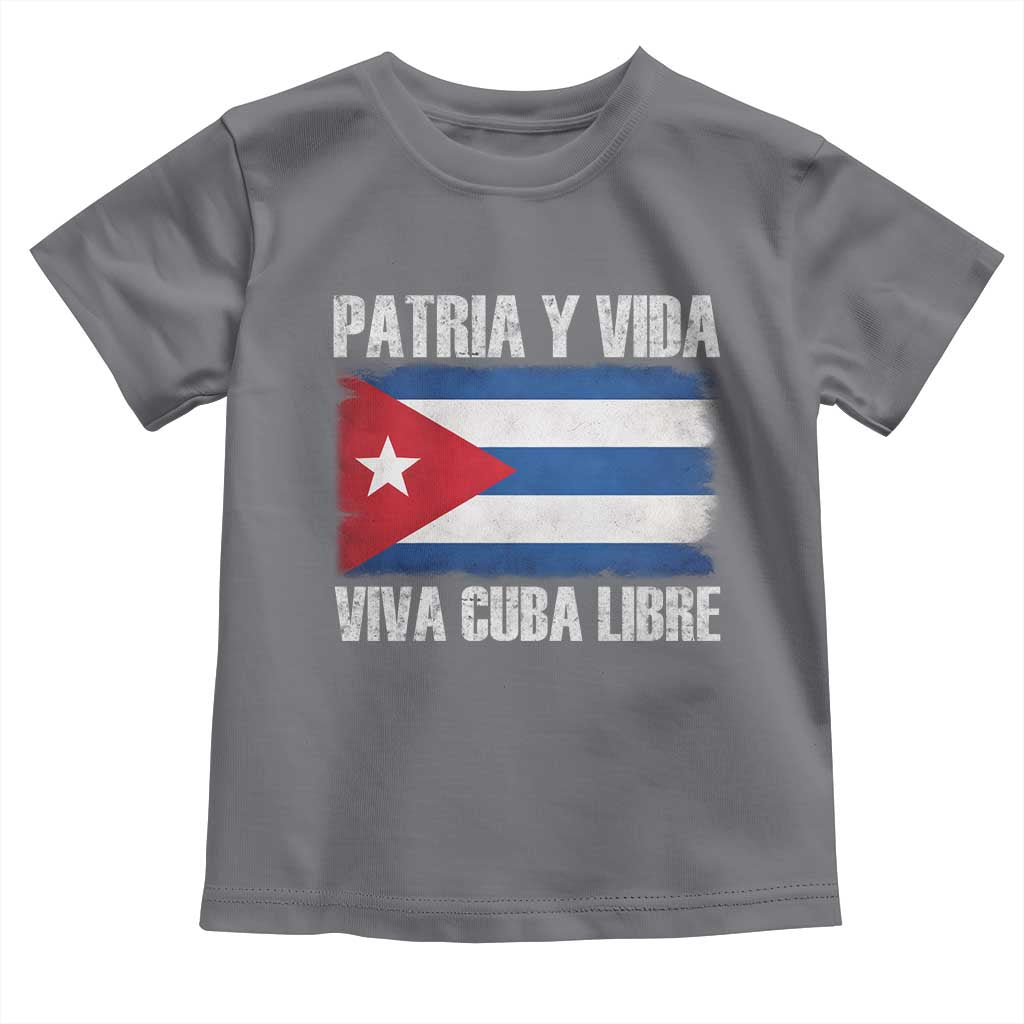Patria y Vida Cuba Libre Toddler T Shirt Freedom Patriotic Cuban Flag