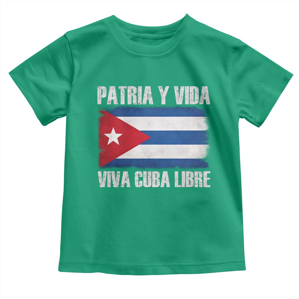 Patria y Vida Cuba Libre Toddler T Shirt Freedom Patriotic Cuban Flag