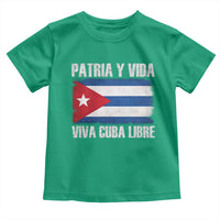 Patria y Vida Cuba Libre Toddler T Shirt Freedom Patriotic Cuban Flag