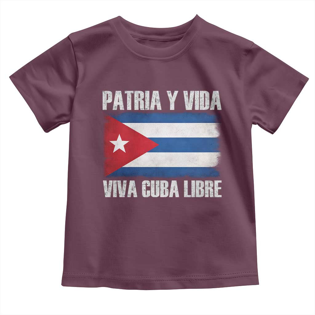 Patria y Vida Cuba Libre Toddler T Shirt Freedom Patriotic Cuban Flag