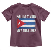 Patria y Vida Cuba Libre Toddler T Shirt Freedom Patriotic Cuban Flag