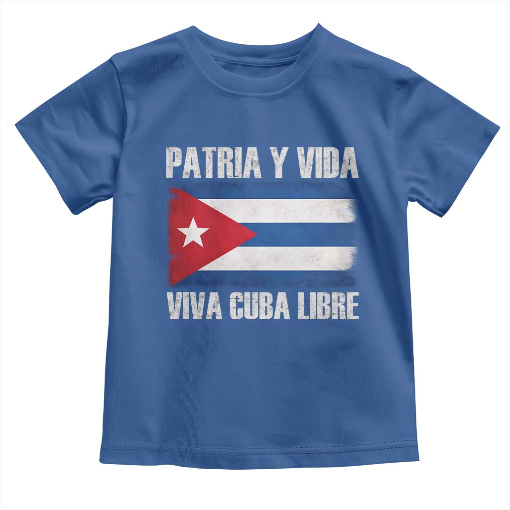 Patria y Vida Cuba Libre Toddler T Shirt Freedom Patriotic Cuban Flag