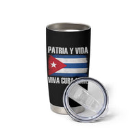 Patria y Vida Cuba Libre Tumbler Cup Freedom Patriotic Cuban Flag