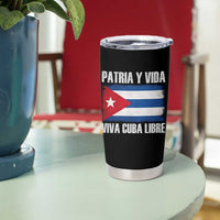 Patria y Vida Cuba Libre Tumbler Cup Freedom Patriotic Cuban Flag