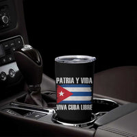Patria y Vida Cuba Libre Tumbler Cup Freedom Patriotic Cuban Flag