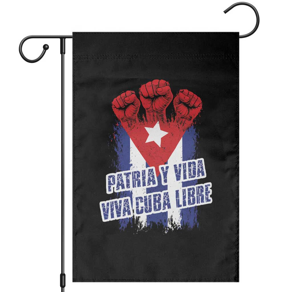 Patria y Vida Cuba Libre Garden Flag Cuba Flag Fist Freedom Movement