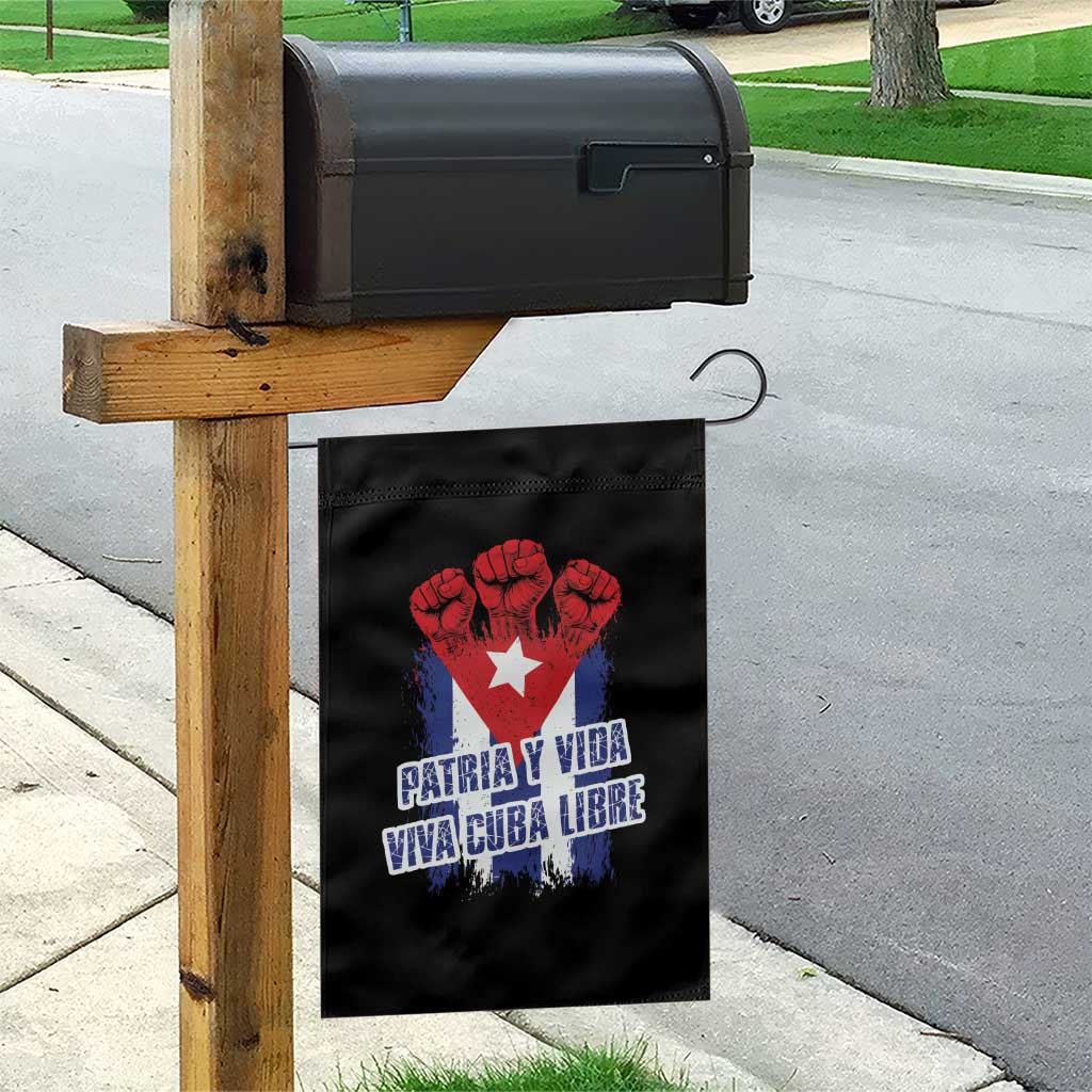 Patria y Vida Cuba Libre Garden Flag Cuba Flag Fist Freedom Movement