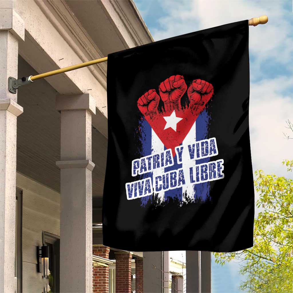 Patria y Vida Cuba Libre Garden Flag Cuba Flag Fist Freedom Movement