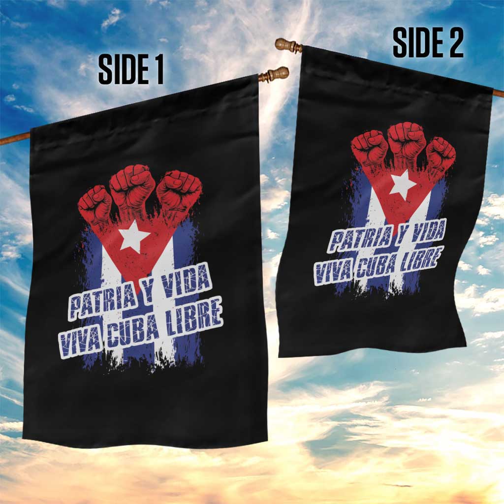 Patria y Vida Cuba Libre Garden Flag Cuba Flag Fist Freedom Movement