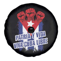 Patria y Vida Cuba Libre Spare Tire Cover Cuba Flag Fist Freedom Movement