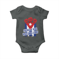 Patria y Vida Cuba Libre Baby Onesie Cuba Flag Fist Freedom Movement
