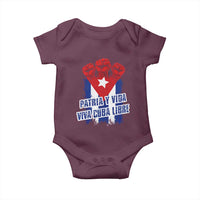 Patria y Vida Cuba Libre Baby Onesie Cuba Flag Fist Freedom Movement
