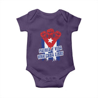 Patria y Vida Cuba Libre Baby Onesie Cuba Flag Fist Freedom Movement