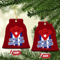Patria y Vida Cuba Libre Ceramic Ornament Cuba Flag Fist Freedom Movement