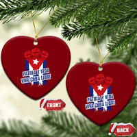 Patria y Vida Cuba Libre Ceramic Ornament Cuba Flag Fist Freedom Movement