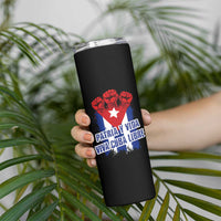 Patria y Vida Cuba Libre Skinny Tumbler Cuba Flag Fist Freedom Movement