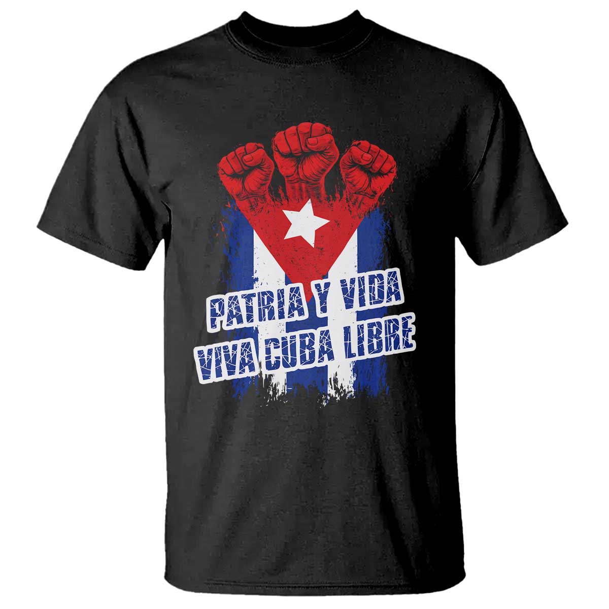 Patria y Vida Cuba Libre T Shirt Cuba Flag Fist Freedom Movement