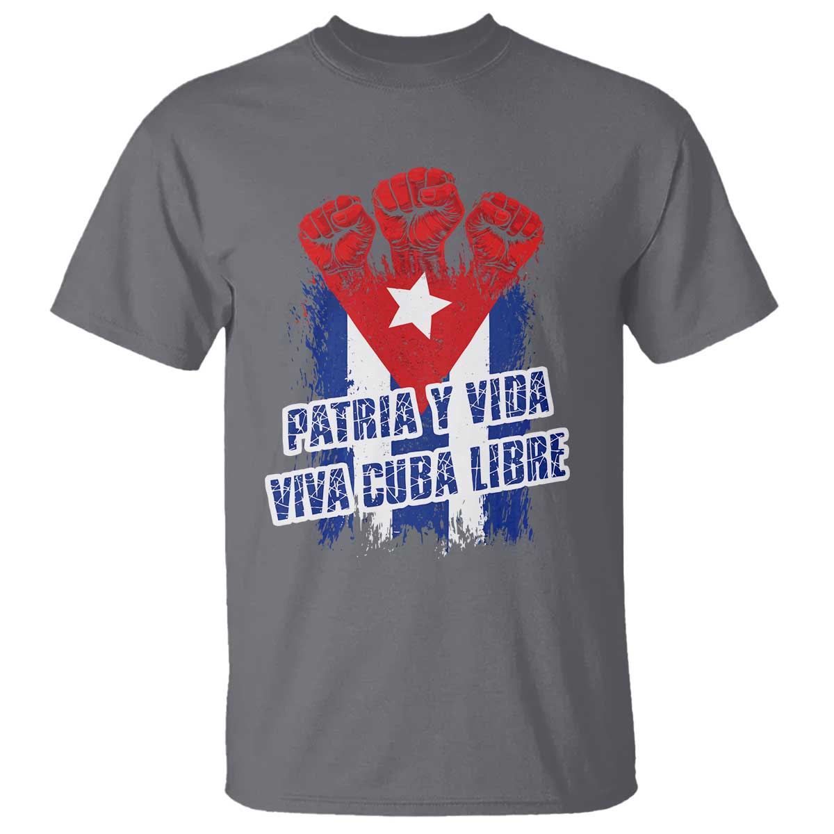 Patria y Vida Cuba Libre T Shirt Cuba Flag Fist Freedom Movement