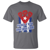 Patria y Vida Cuba Libre T Shirt Cuba Flag Fist Freedom Movement