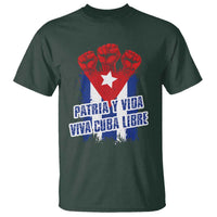 Patria y Vida Cuba Libre T Shirt Cuba Flag Fist Freedom Movement
