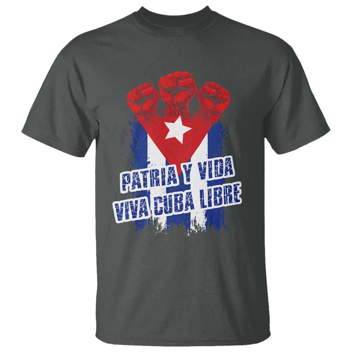 Patria y Vida Cuba Libre T Shirt Cuba Flag Fist Freedom Movement
