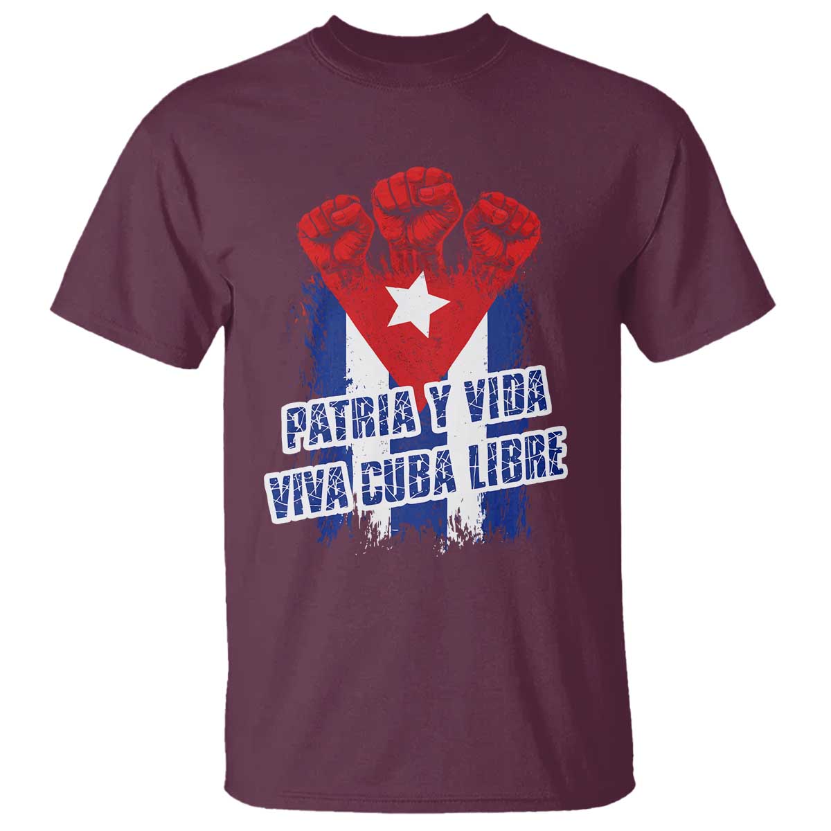 Patria y Vida Cuba Libre T Shirt Cuba Flag Fist Freedom Movement