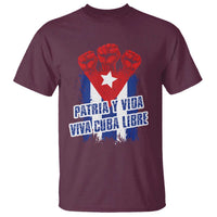 Patria y Vida Cuba Libre T Shirt Cuba Flag Fist Freedom Movement