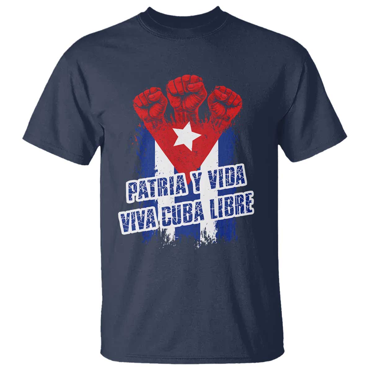 Patria y Vida Cuba Libre T Shirt Cuba Flag Fist Freedom Movement