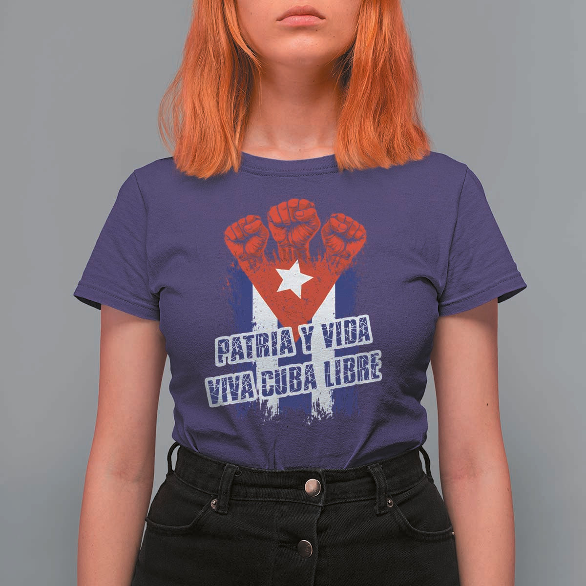 Patria y Vida Cuba Libre T Shirt For Women Cuba Flag Fist Freedom Movement