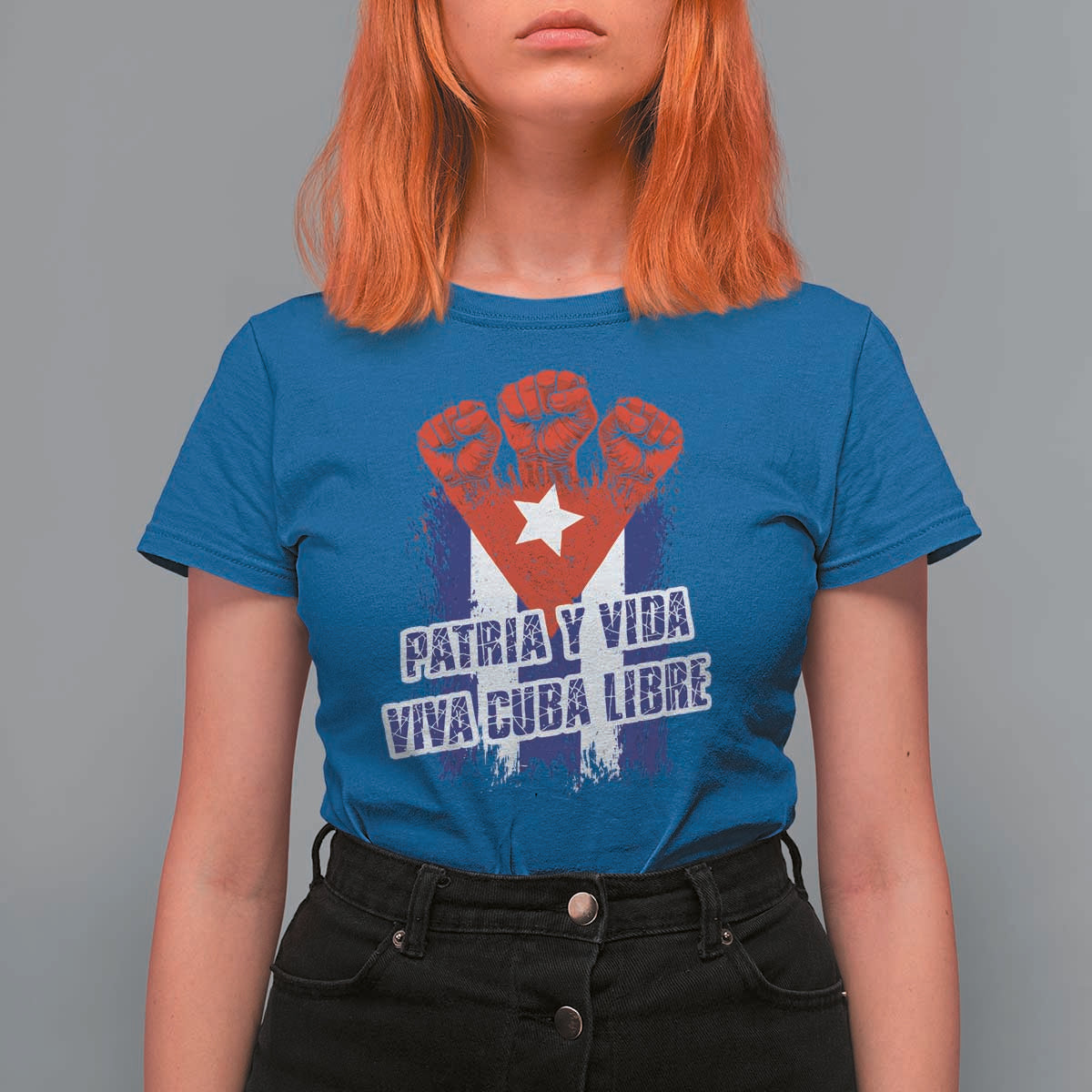 Patria y Vida Cuba Libre T Shirt For Women Cuba Flag Fist Freedom Movement