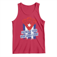 Patria y Vida Cuba Libre Tank Top Cuba Flag Fist Freedom Movement