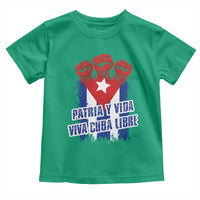 Patria y Vida Cuba Libre Toddler T Shirt Cuba Flag Fist Freedom Movement