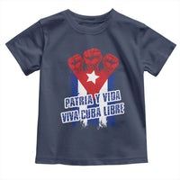 Patria y Vida Cuba Libre Toddler T Shirt Cuba Flag Fist Freedom Movement
