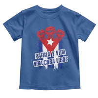 Patria y Vida Cuba Libre Toddler T Shirt Cuba Flag Fist Freedom Movement