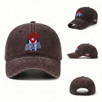 Patria y Vida Cuba Libre Washed Cotton Baseball Cap Cuba Flag Fist Freedom Movement