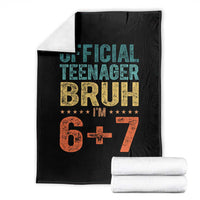 13th Birthday 67 Meme Throw Blanket Official Teenager Bruh I Am Six Seven Retro 13 Years Old