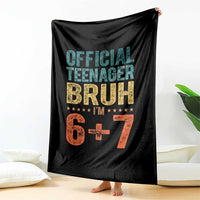 13th Birthday 67 Meme Throw Blanket Official Teenager Bruh I Am Six Seven Retro 13 Years Old