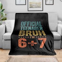 13th Birthday 67 Meme Throw Blanket Official Teenager Bruh I Am Six Seven Retro 13 Years Old