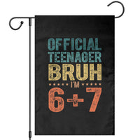 13th Birthday 67 Meme Garden Flag Official Teenager Bruh I Am Six Seven Retro 13 Years Old