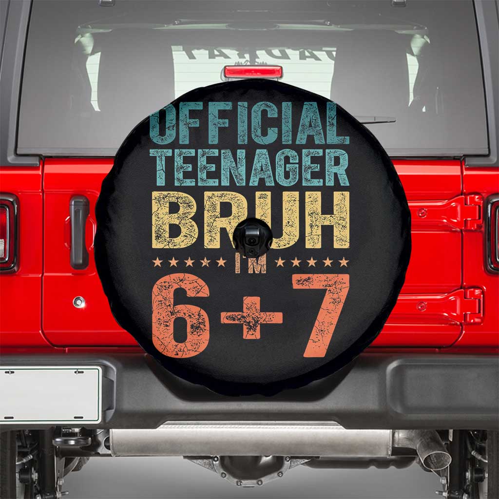 13th Birthday 67 Meme Spare Tire Cover Official Teenager Bruh I Am Six Seven Retro 13 Years Old