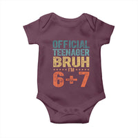 13th Birthday 67 Meme Baby Onesie Official Teenager Bruh I Am Six Seven Retro 13 Years Old