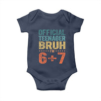 13th Birthday 67 Meme Baby Onesie Official Teenager Bruh I Am Six Seven Retro 13 Years Old